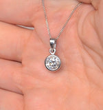 Certified Diamond 1.00ct Emily 18k White Gold Pendant Necklace G/si2