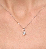 Emily 18k White Gold Diamond Pendant Necklace 0.25ct
