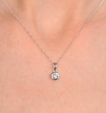 Emily Platinum Diamond Pendant Necklace 0.33ct H/si