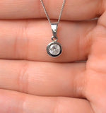 Certified Diamond 0.50ct Emily 18k White Gold Pendant Necklace G/si1