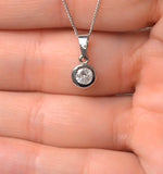Certified Diamond 0.50ct Emily 18k White Gold Pendant Necklace G/si2