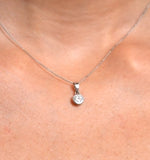 Certified Diamond 0.50ct Emily 18k White Gold Pendant Necklace G/si2