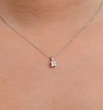 Olivia 18k White Gold Diamond Pendant Necklace 0.25ct H/si