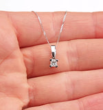 Olivia 18k White Gold Diamond Pendant Necklace 0.25ct G/vs