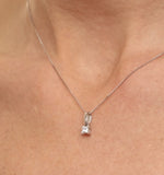 Olivia 18k White Gold Diamond Pendant Necklace 0.25ct G/vs