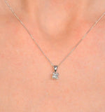 Olivia 18k White Gold Diamond Pendant Necklace 0.33ct H/si
