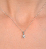 Olivia 18k White Gold Diamond Pendant Necklace 0.33ct G/vs