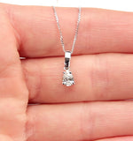 Keira 18k White Gold Pear Shape Diamond Pendant Necklace 0.33ct G/vs