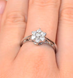 1.00ct G/vs Diamond And 18k White Gold Ring - Ft20-322xuy