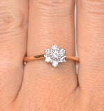 Millie 18k Gold Diamond Cluster Ring 0.25ct H/si -  Ft20-47jua
