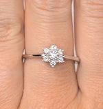 Millie 18k White Gold Diamond Cluster Ring 0.25ct H/si - Ft20-47juy