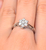 0.25ct G/vs Diamond And 18k White Gold Ring - Ft20-47xuy