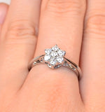 0.50ct G/vs Diamond And 18k White Gold Ring - Ft20-72xuy