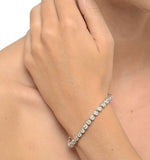 Diamond Tennis Bracelet Rubover Style 5.00ct 9k White Gold