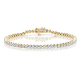 Diamond Tennis Bracelet Rubover Style 1.00ct 9k Gold