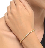 Diamond Tennis Bracelet Rubover Style 1.00ct 9k Gold