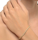 Diamond Tennis Bracelet Rubover Style 3.00ct 9k Yellow Gold