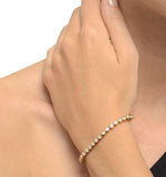 Diamond Tennis Bracelet Rubover Style 4.00ct 9k Yellow Gold