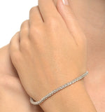 3ct Diamond Tennis Bracelet Claw Set In 9k White Gold