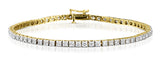4ct Diamond Tennis Bracelet Claw Set In 9k Yellow Gold