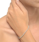 4ct Diamond Tennis Bracelet Claw Set In 9k White Gold