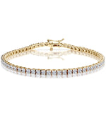 3ct Diamond Tennis Bracelet Claw Set In 9k Yellow Gold