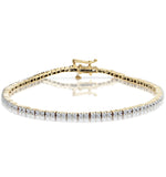 1ct Diamond Tennis Bracelet Claw Set In 9k Yellow Gold