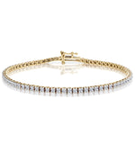 2ct Diamond Tennis Bracelet Claw Set In 9k Yellow Gold