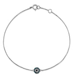 Black Diamond And Diamond Stellato Bracelet In 9k White Gold