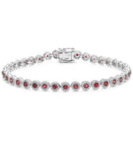 1.36ct Ruby And 1ct Diamond Stellato Bracelet In 9k White Gold