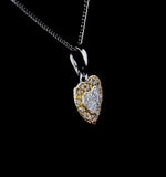 Diamond Stellato Pendant In 9k White Gold