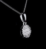 Stellato Collection Diamond Pendant Necklace In 9k White Gold - G4094