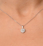 9k White Gold Pendant Necklace With 0.25ct Diamonds