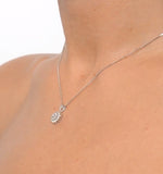 9k White Gold Pendant Necklace With 0.25ct Diamonds