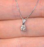 0.25ct Diamond Solitaire Chloe Solitaire Necklace In 9k White Gold
