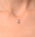 0.25ct Diamond Solitaire Chloe Solitaire Necklace In 9k White Gold