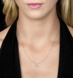 Initial 'g' Necklace Diamond Encrusted Pave Set In 9k Rose Gold