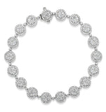 Halo Bracelet With 5ct Of Diamonds In 18k White Gold - J3353