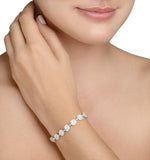 Halo Bracelet With 5ct Of Diamonds In 18k White Gold - J3353