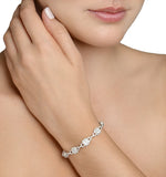 5ct And 18k White Gold Diamond Bracelet -  J3354