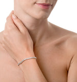 Diamond Tennis Bracelet 4ct Look 18k White Gold - J3355