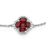 Ruby 1.18ct And Diamond 18k White Gold Alegria Bracelet