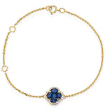 Sapphire 1.11ct And Diamond 18k Yellow Gold Alegria Bracelet