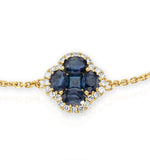 Sapphire 1.11ct And Diamond 18k Yellow Gold Alegria Bracelet