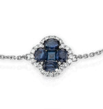Sapphire 1.11ct And Diamond 18k White Gold Alegria Bracelet