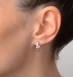 Hoop Earrings 0.07ct Diamond 9k White Gold