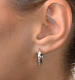 Hoop Earrings 0.25ct Diamond 9k White Gold
