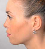 Aquamarine 3.69ct And Diamond 9k White Gold Earrings