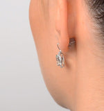 Aquamarine 3.69ct And Diamond 9k White Gold Earrings