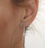 9kw Diamond Hoop Earrings 1ct